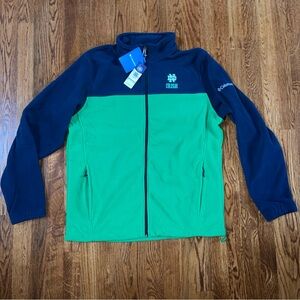 Notre Dame Football Columbia Full Zip Fleece Jacket New Tags